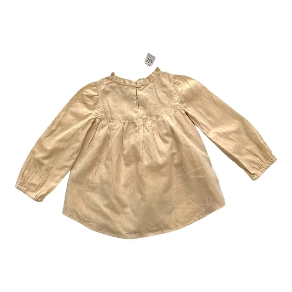GAP Kids | Creme Brulee Beige |  SMOCKED TOP